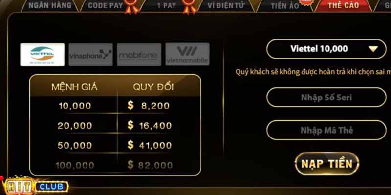 Đánh giá tổng quan về giao dịch nạp tiền của sảnh game số 1 Việt Nam